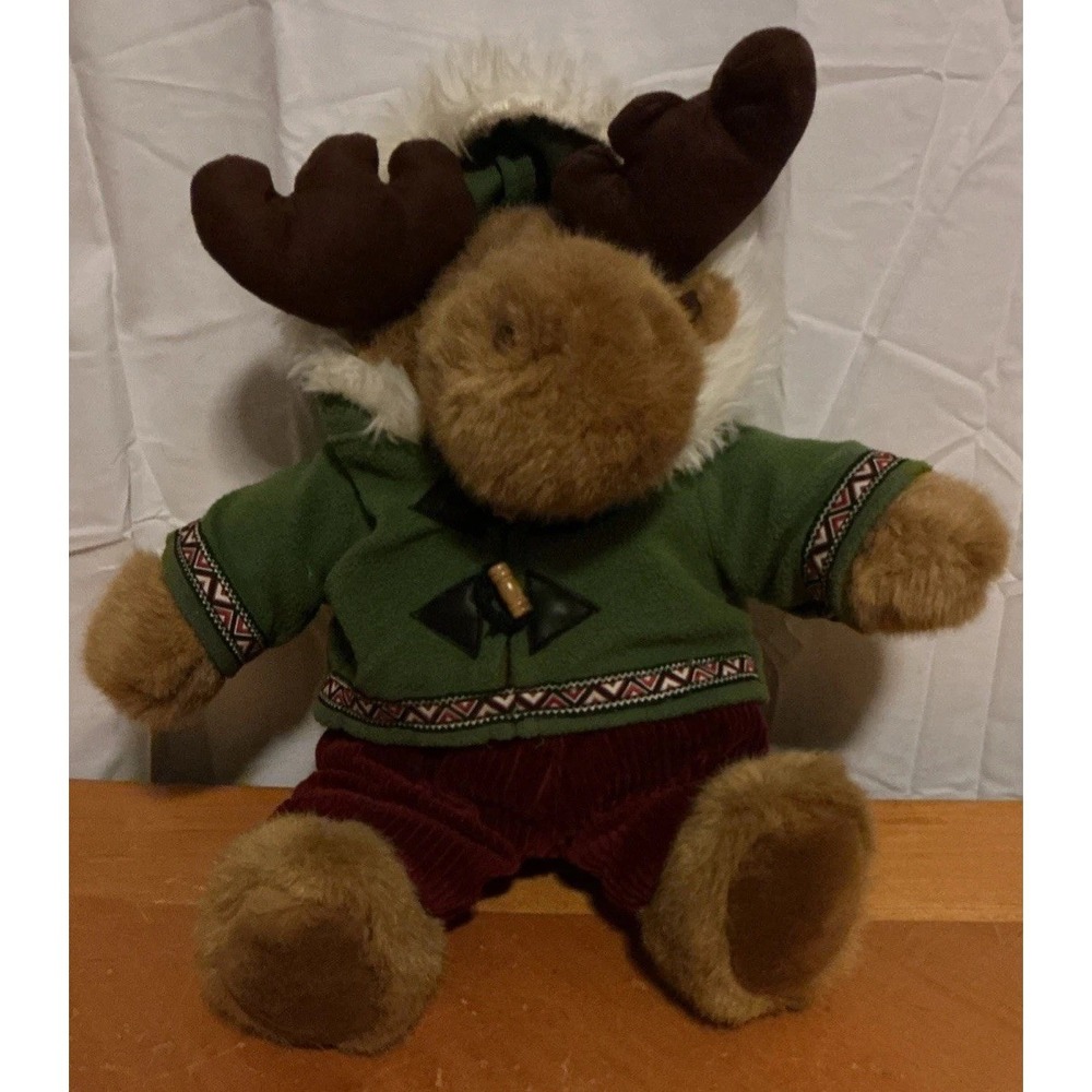 Dan Dee Collector's Choice Moose 17" Fleece Fur Hooded Top Corduroy Pants
